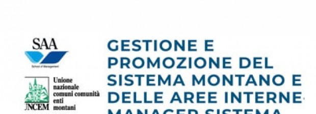 Master uncem gestione sistema montano e aree interne